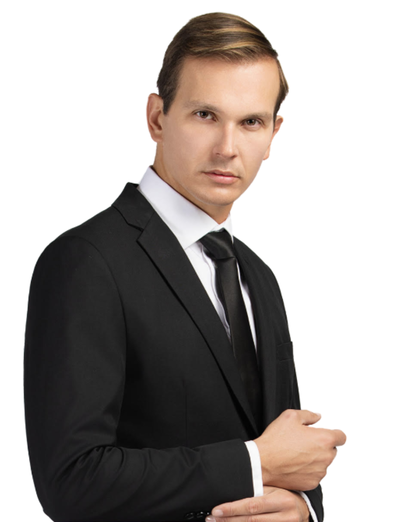 Elegant Classic Fit Suit in Black