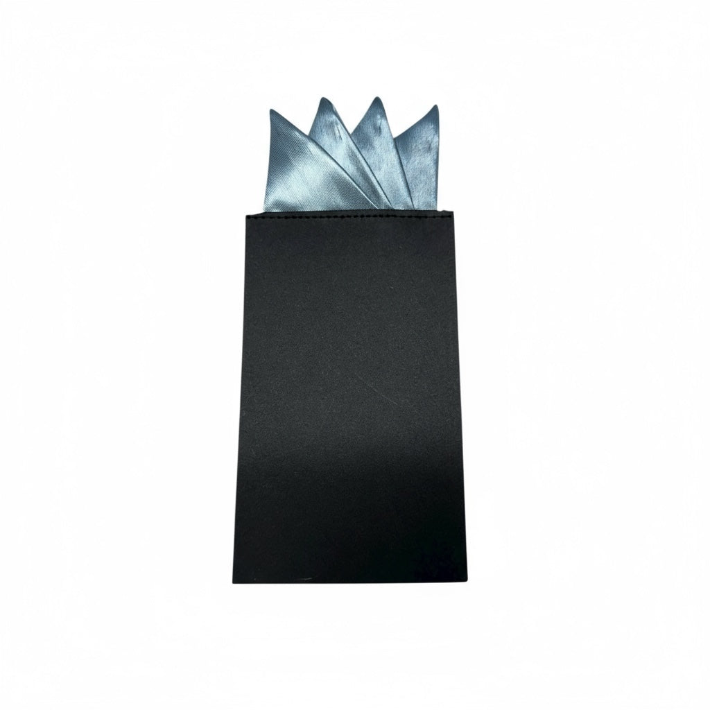 Pre-Folded Silver Gray Handkerchief