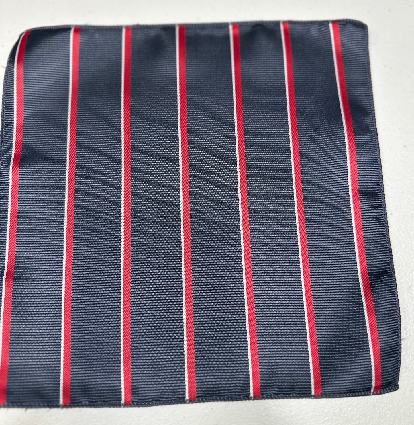 Black & Red Stripe Handkerchief