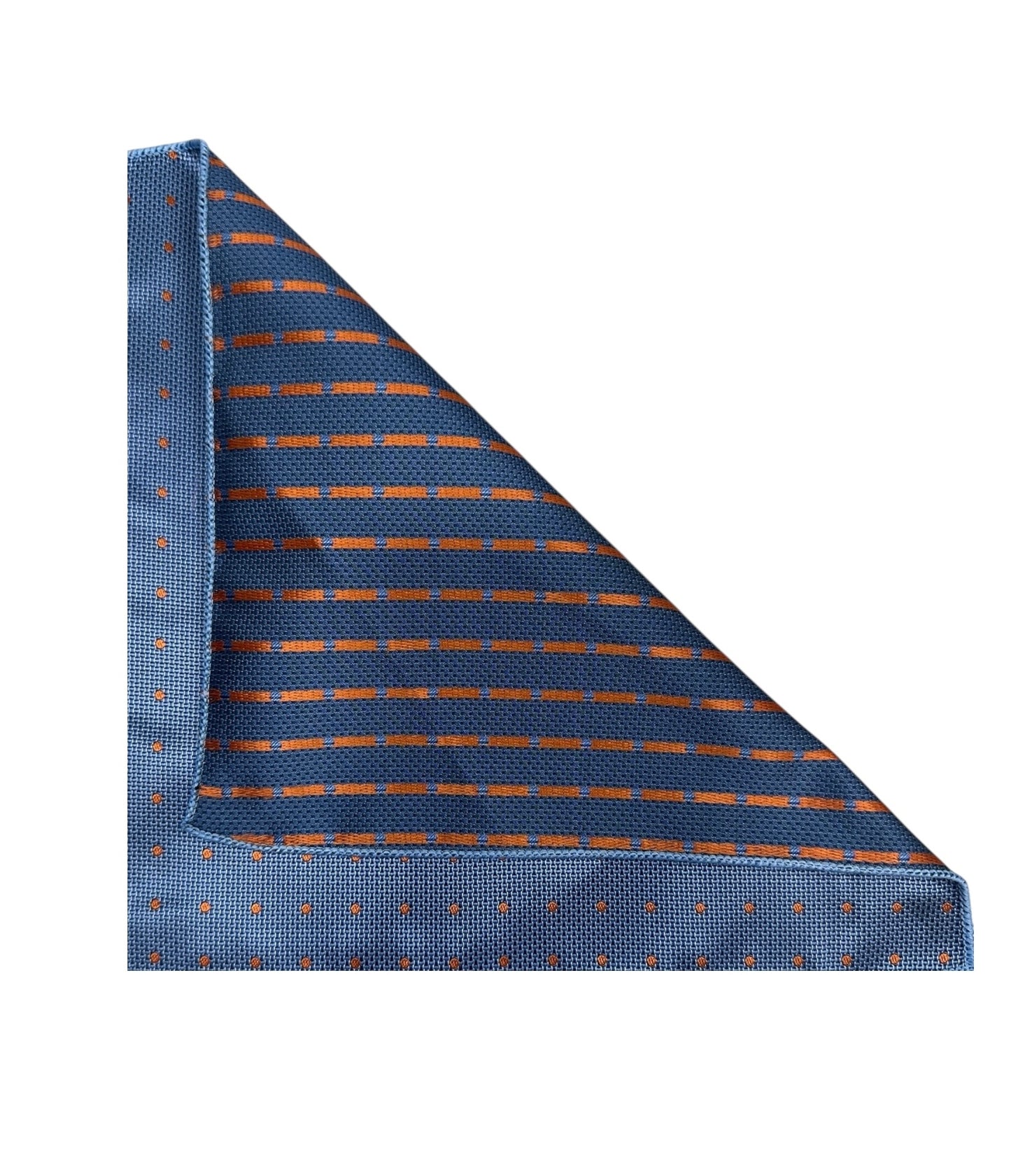 2 Sided Blue & Rust Handkerchief