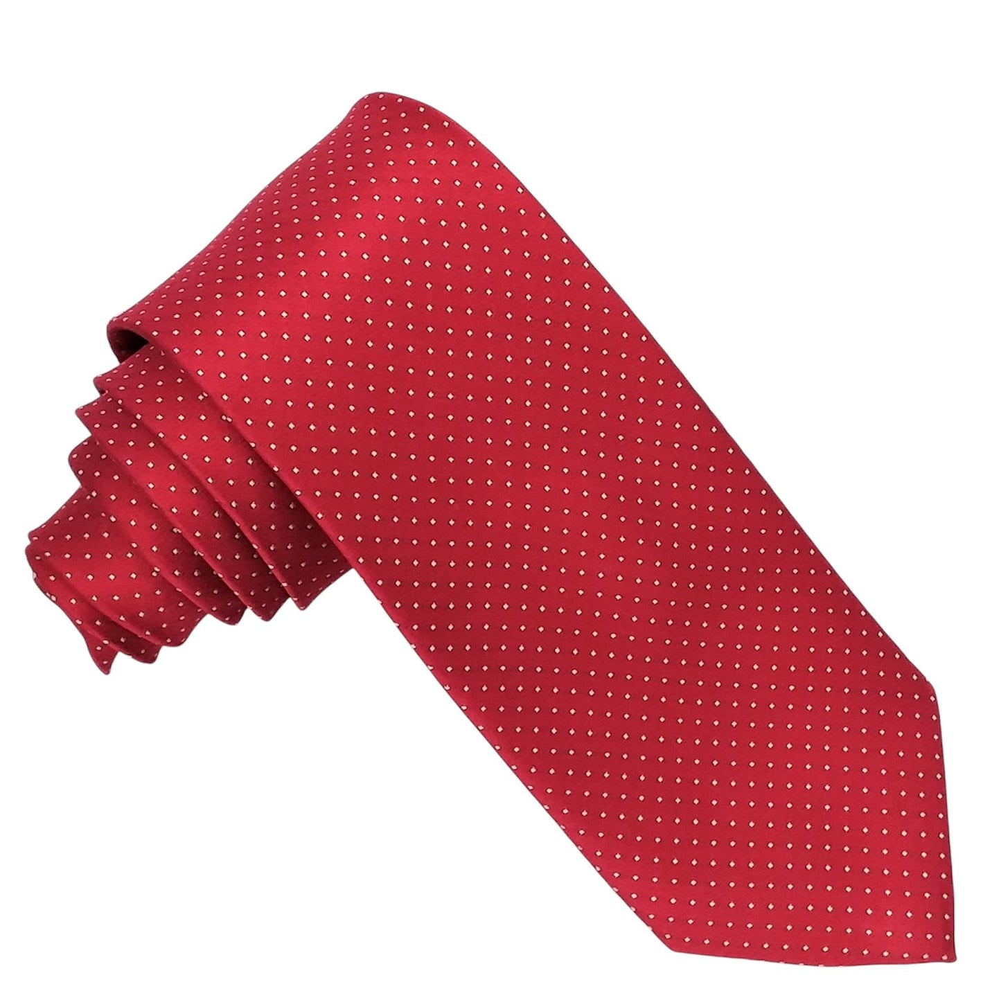 Designer Tie - Red & White Polka Dot