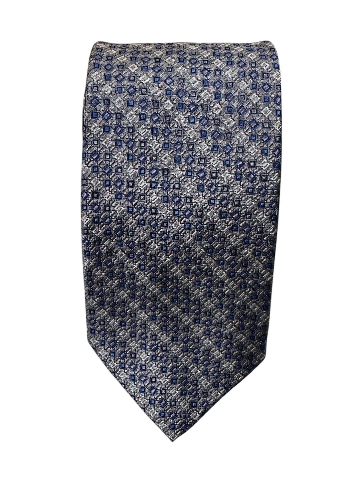 Piattelli Collection - Blue and Silver Stripe Geo