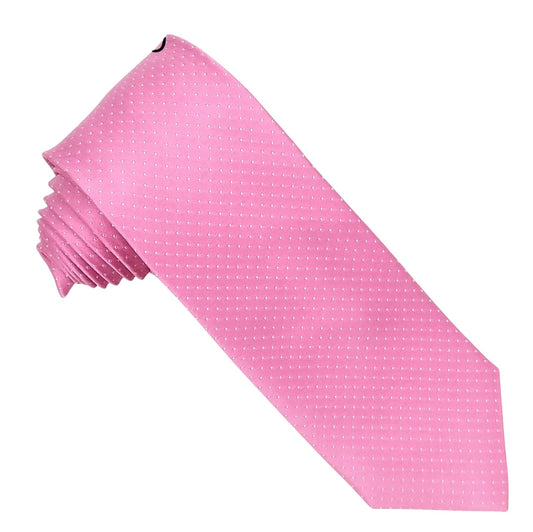 Designer Tie - Pink & White Polka Dot