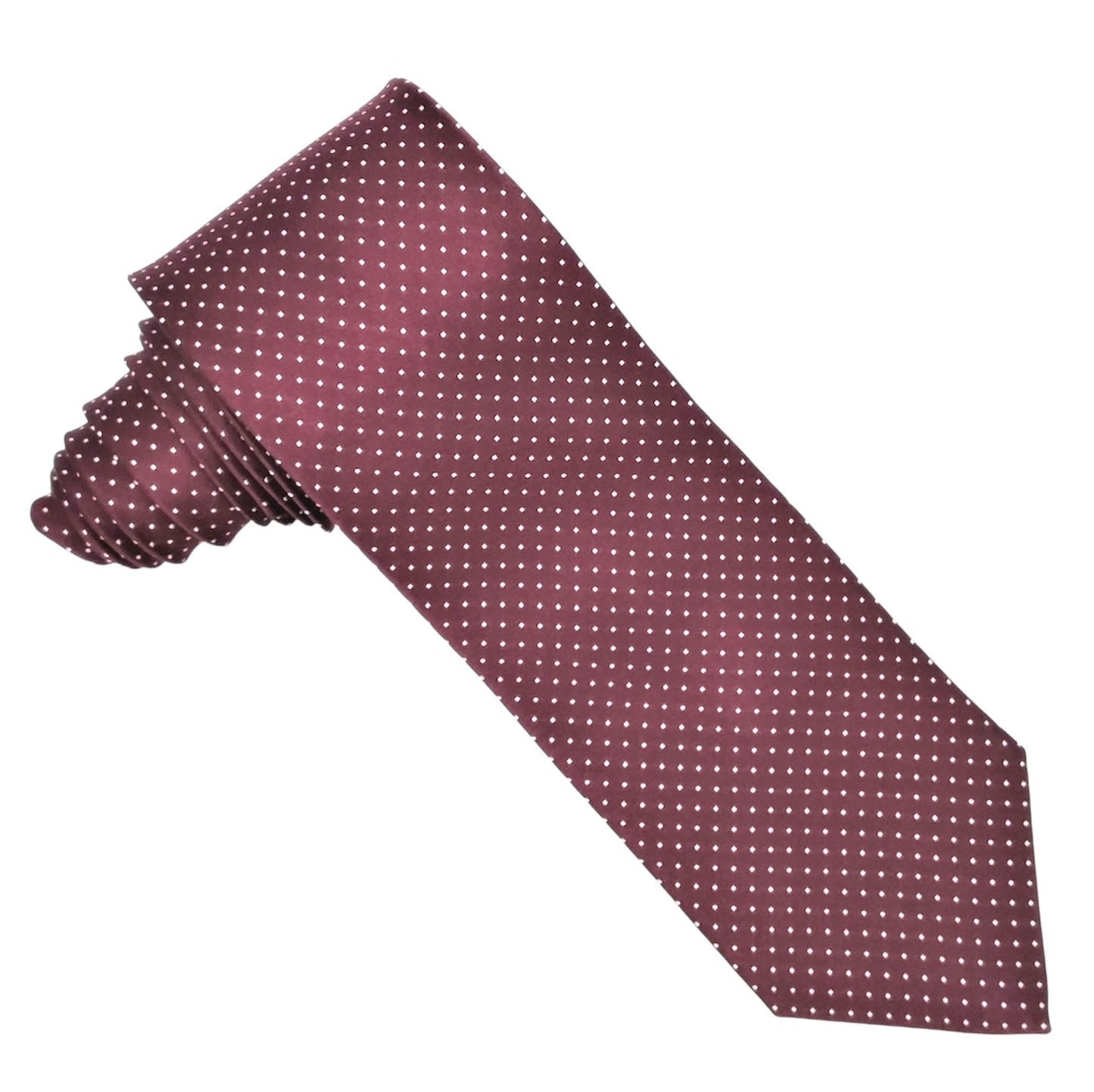 Designer Tie - Burgundy Polka Dot