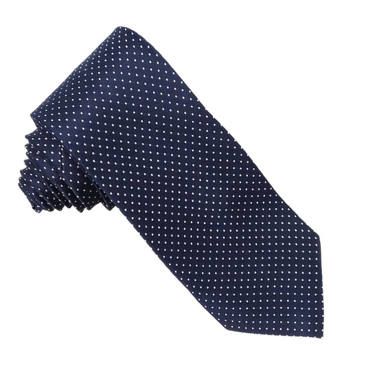 Designer Tie - Navy Polka Dot