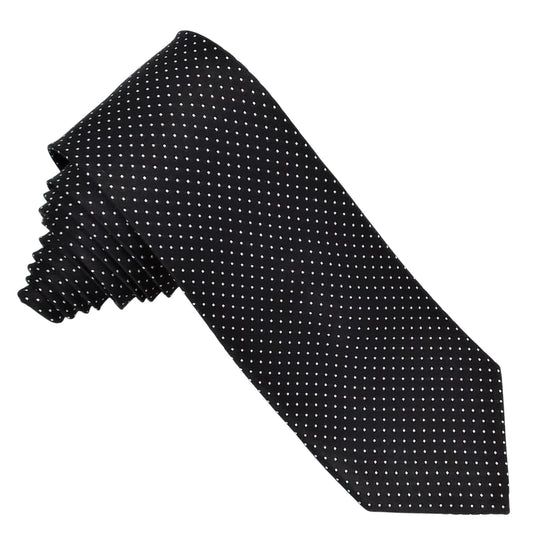 Designer Tie - Black Polka Dot