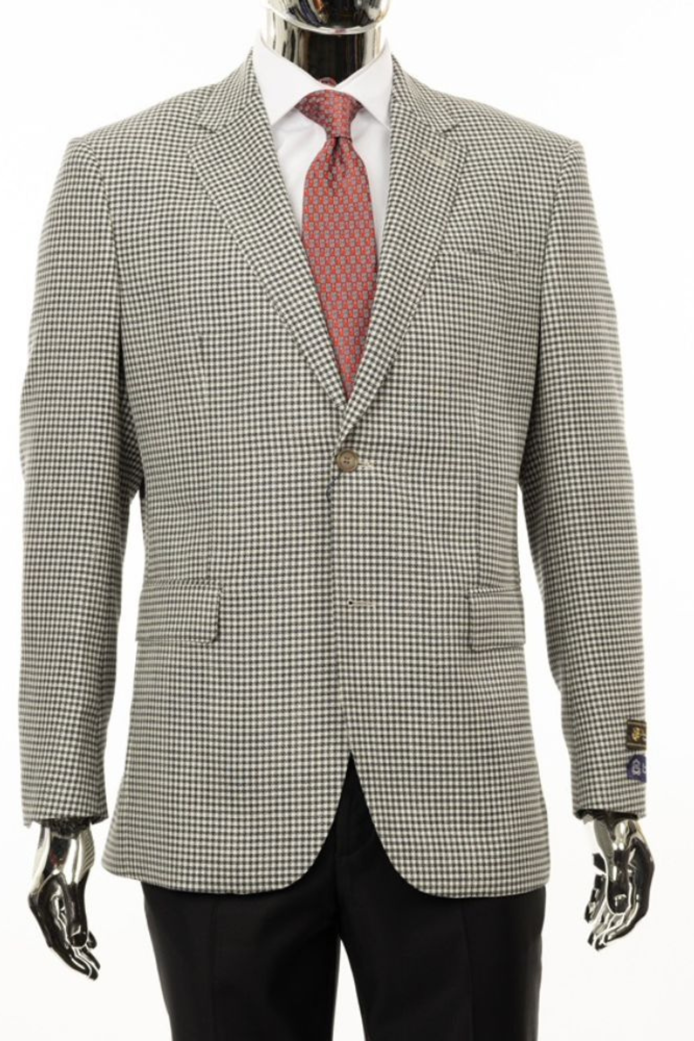 Elegant Italy Luxe Modern Fit Blazer In Black & White