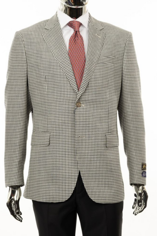 Elegant Italy Luxe Modern Fit Blazer In Black & White