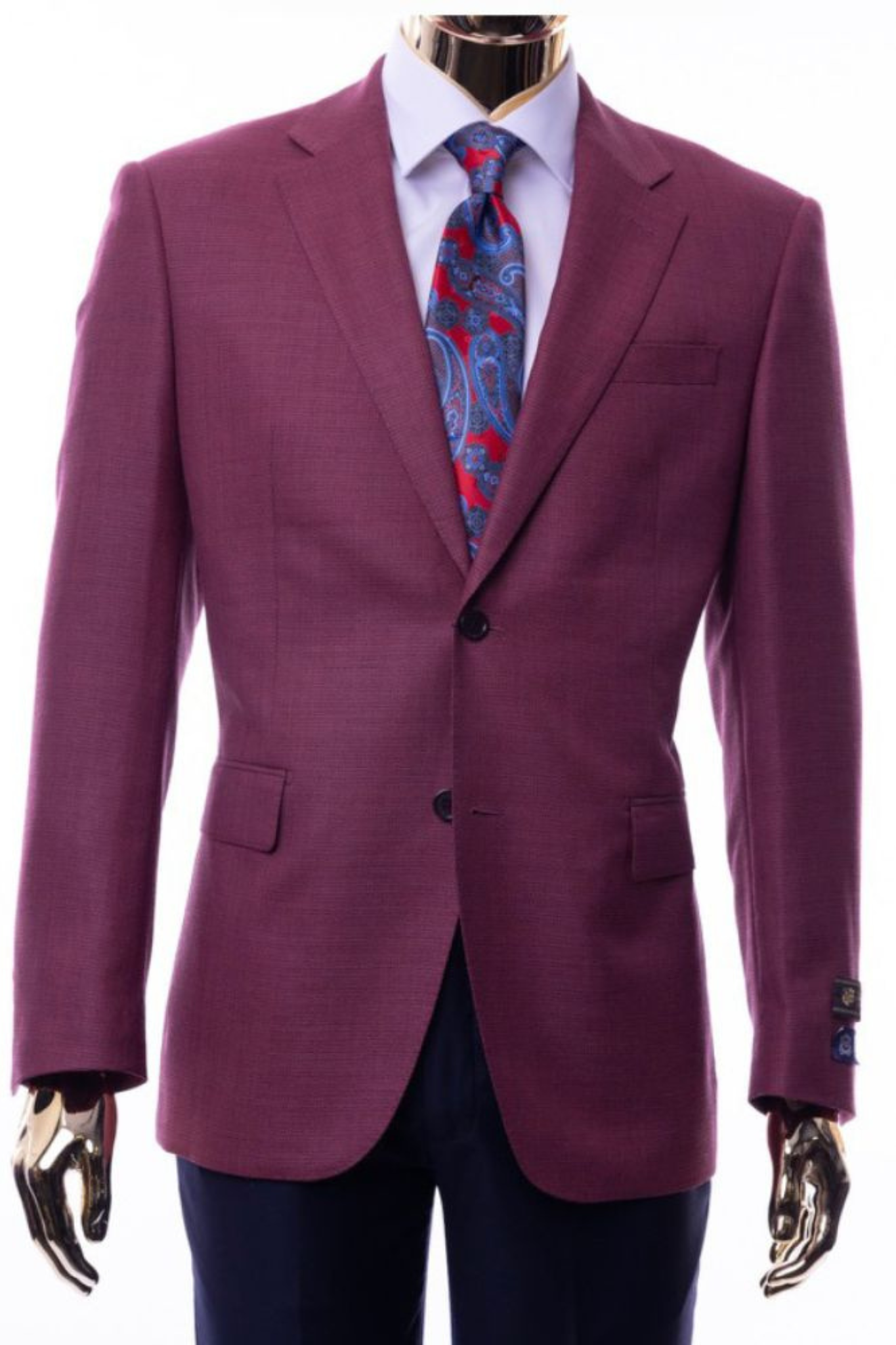 Elegant Modern Fit Blazer in Burgundy