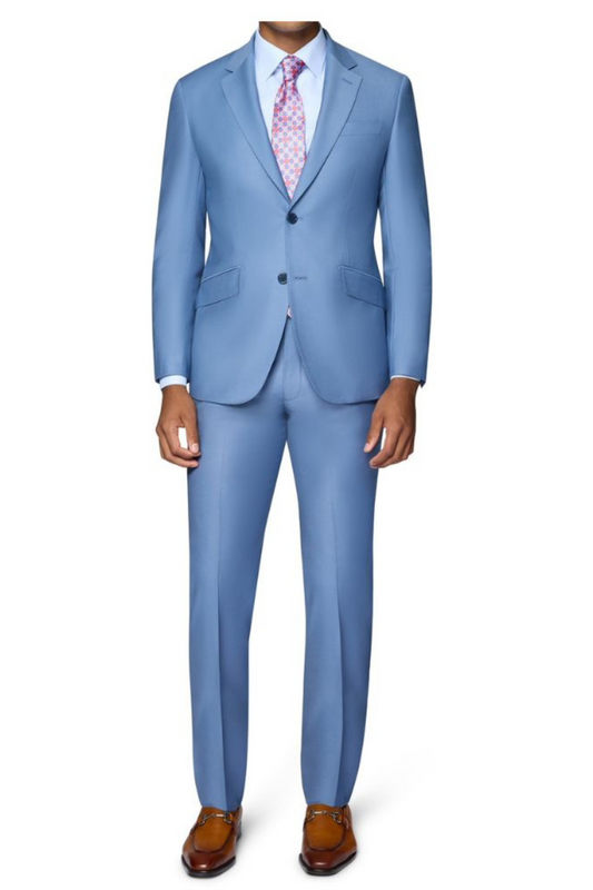 Finest Italian Luxe Suit in Light Blue