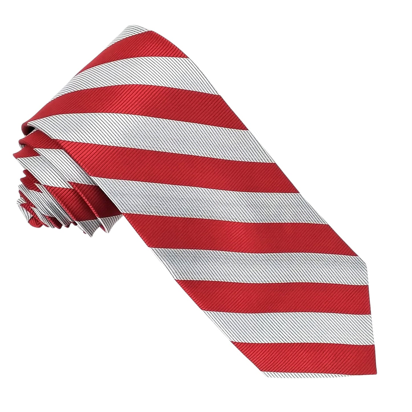 Designer Tie - Red & White Stripe