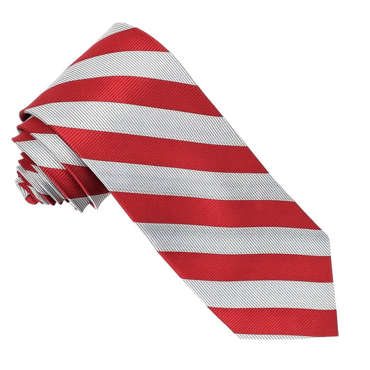 Designer Tie - Red & White Stripe