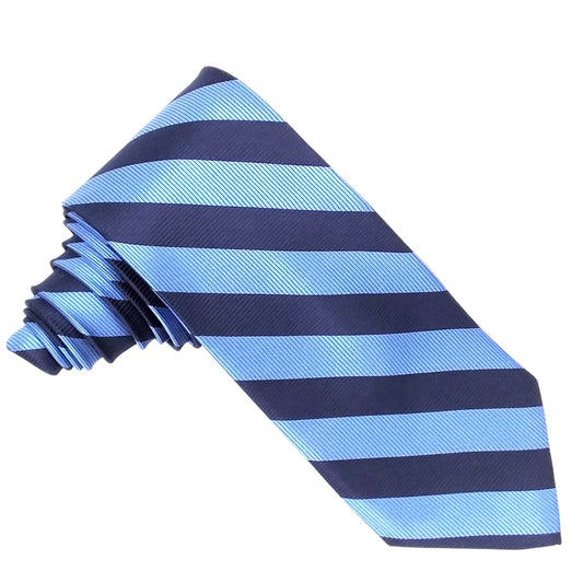 Designer Tie - Blue & Navy Stripe
