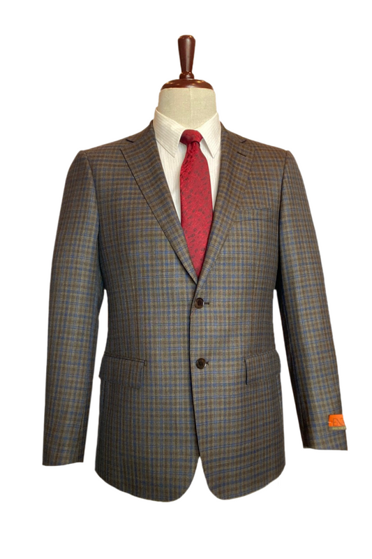 Premium Wool Italian - Classic Fit Blazer in Olive Green