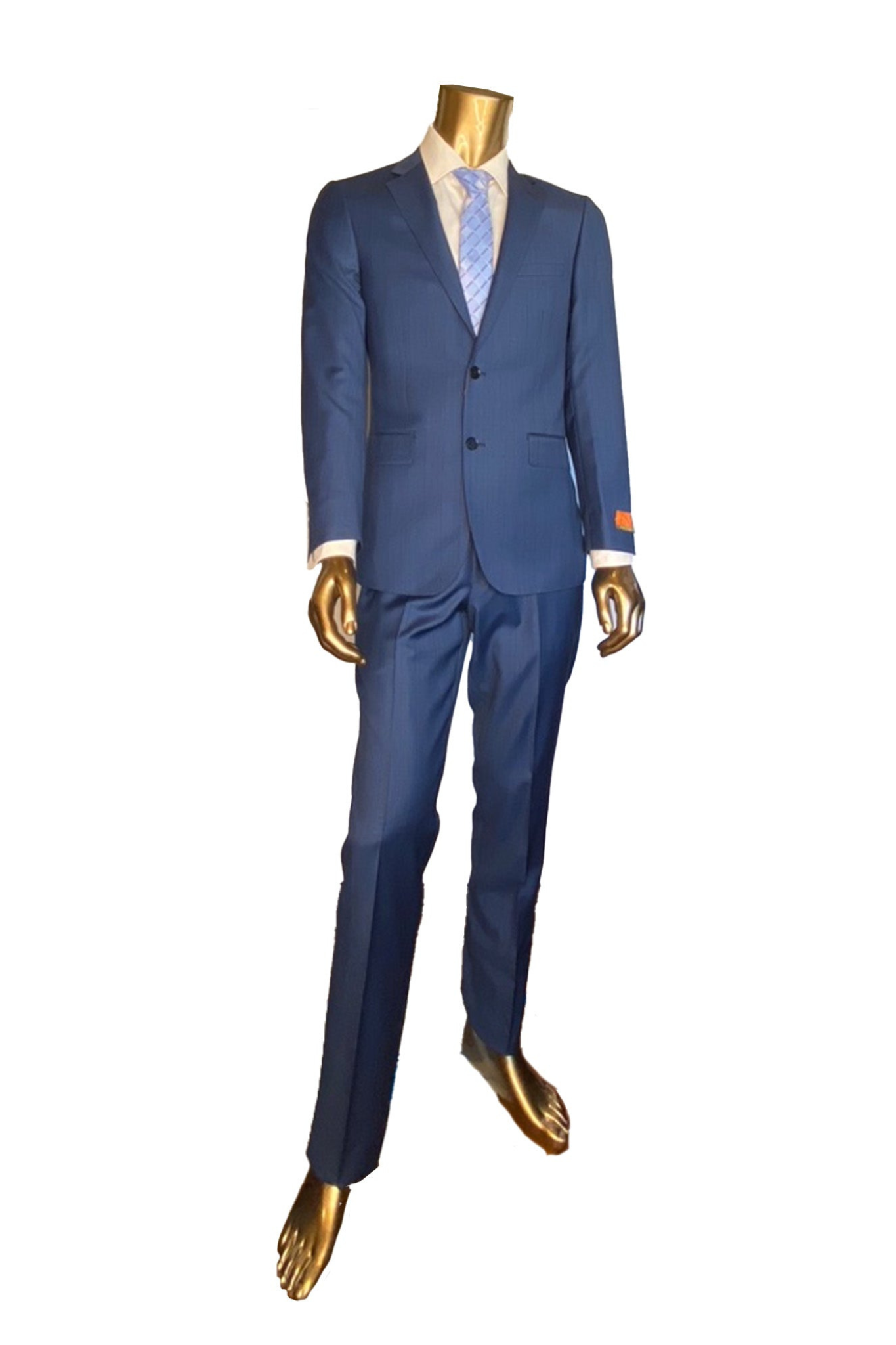 Premium 100% Wool Italian - Blue Suit