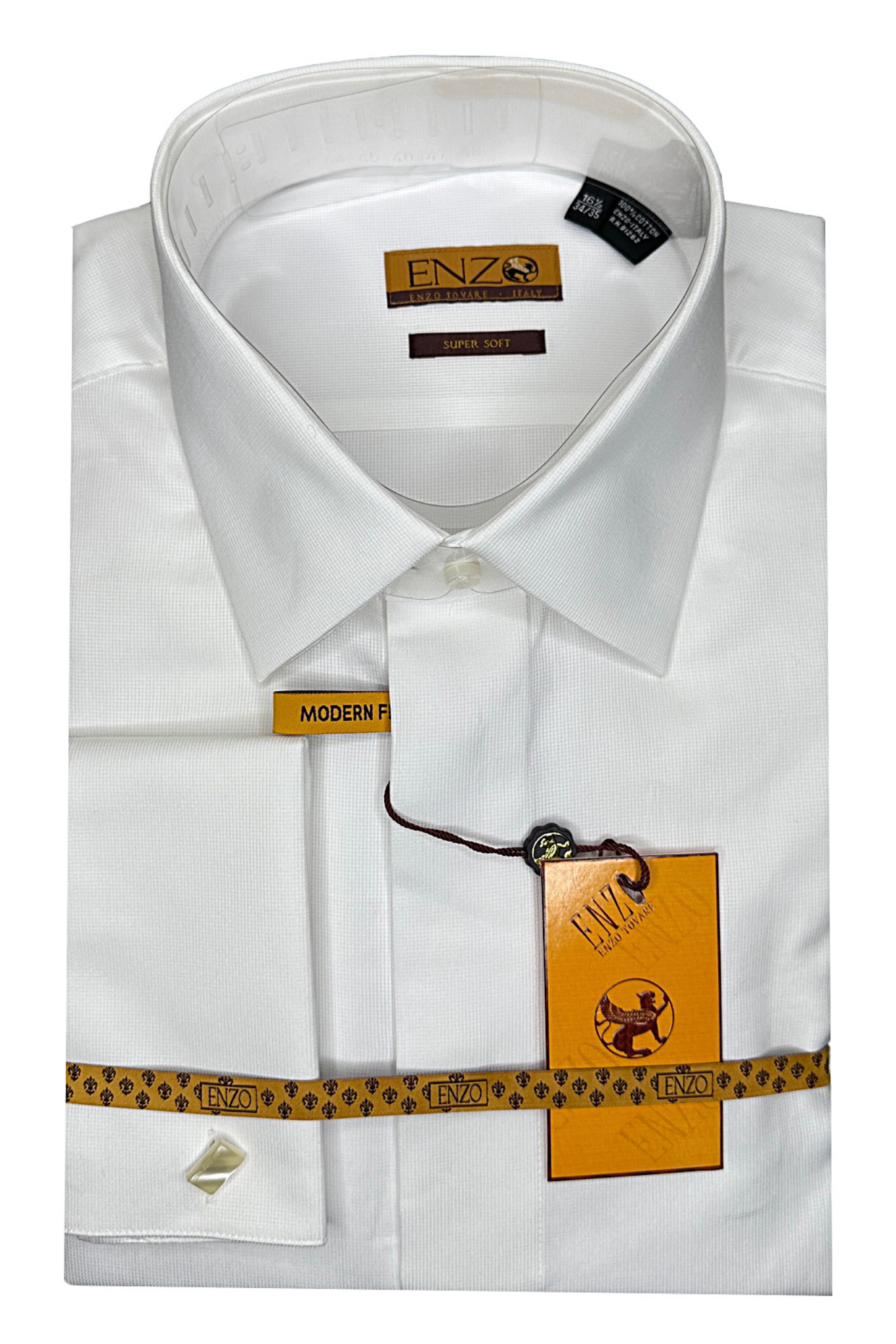 Men's Formal Dress Shirt - French Cuff - White
