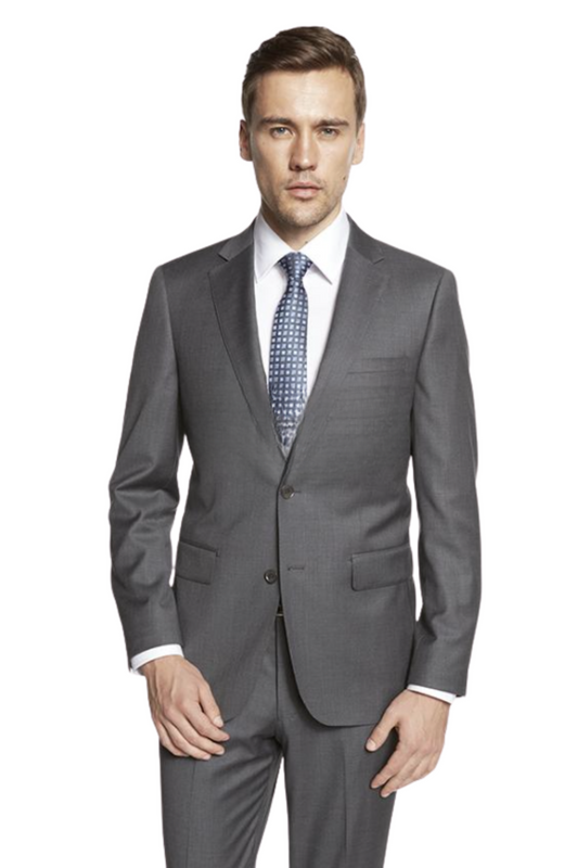 Premium 100% Wool Italian - Charcoal Gray Suit
