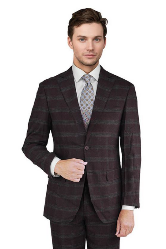 Sophisticated Italian Style - Burgundy Suit