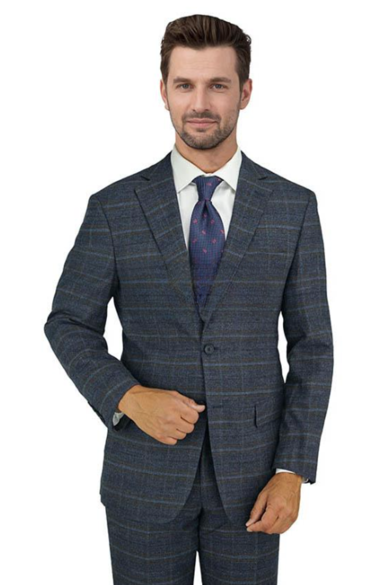 Sophisticated Italian Style - Navy Suit