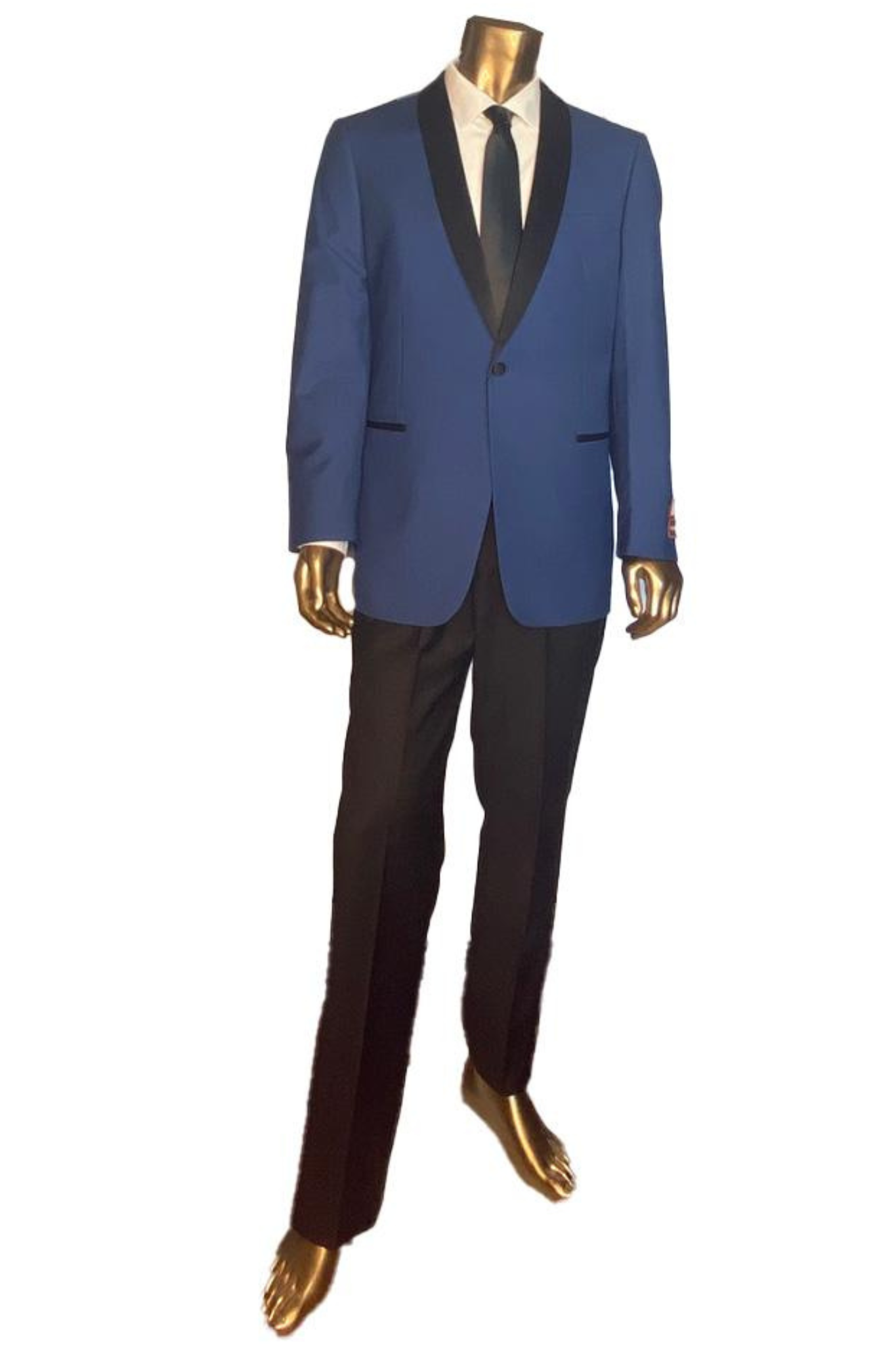 Tuxedo Collection - Classic Fit Shawl Tuxedo Blue Tic