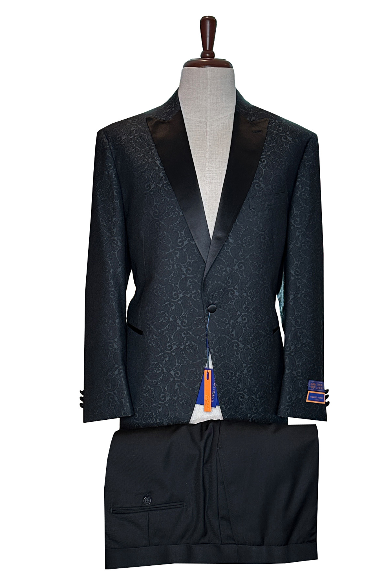 Tuxedo Collection - Classic Fit Black Paisley Tuxedo