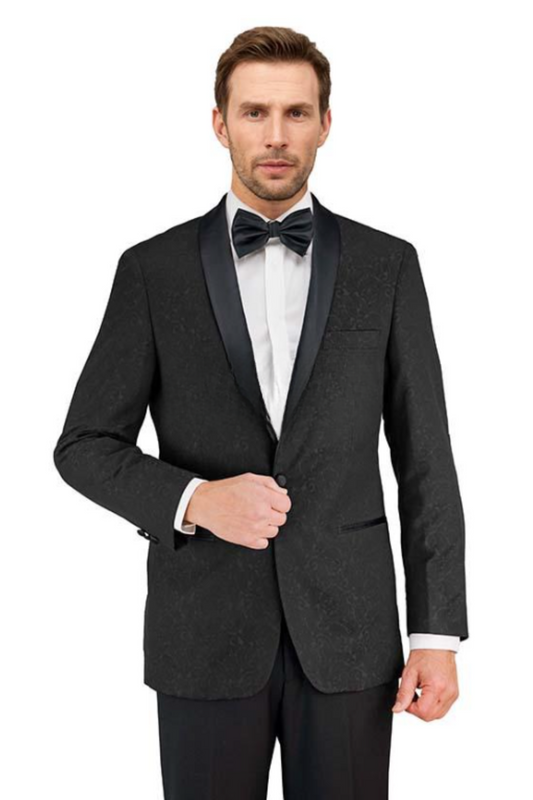 Tuxedo Collection - Classic Fit Black Paisley Tuxedo