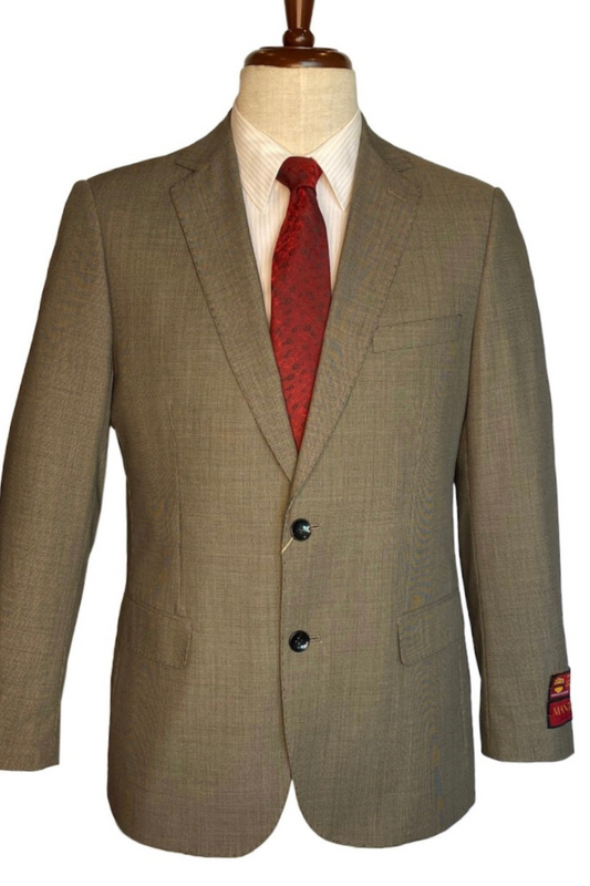 Superfine Wool - Classic Fit Blazer Textured Tan