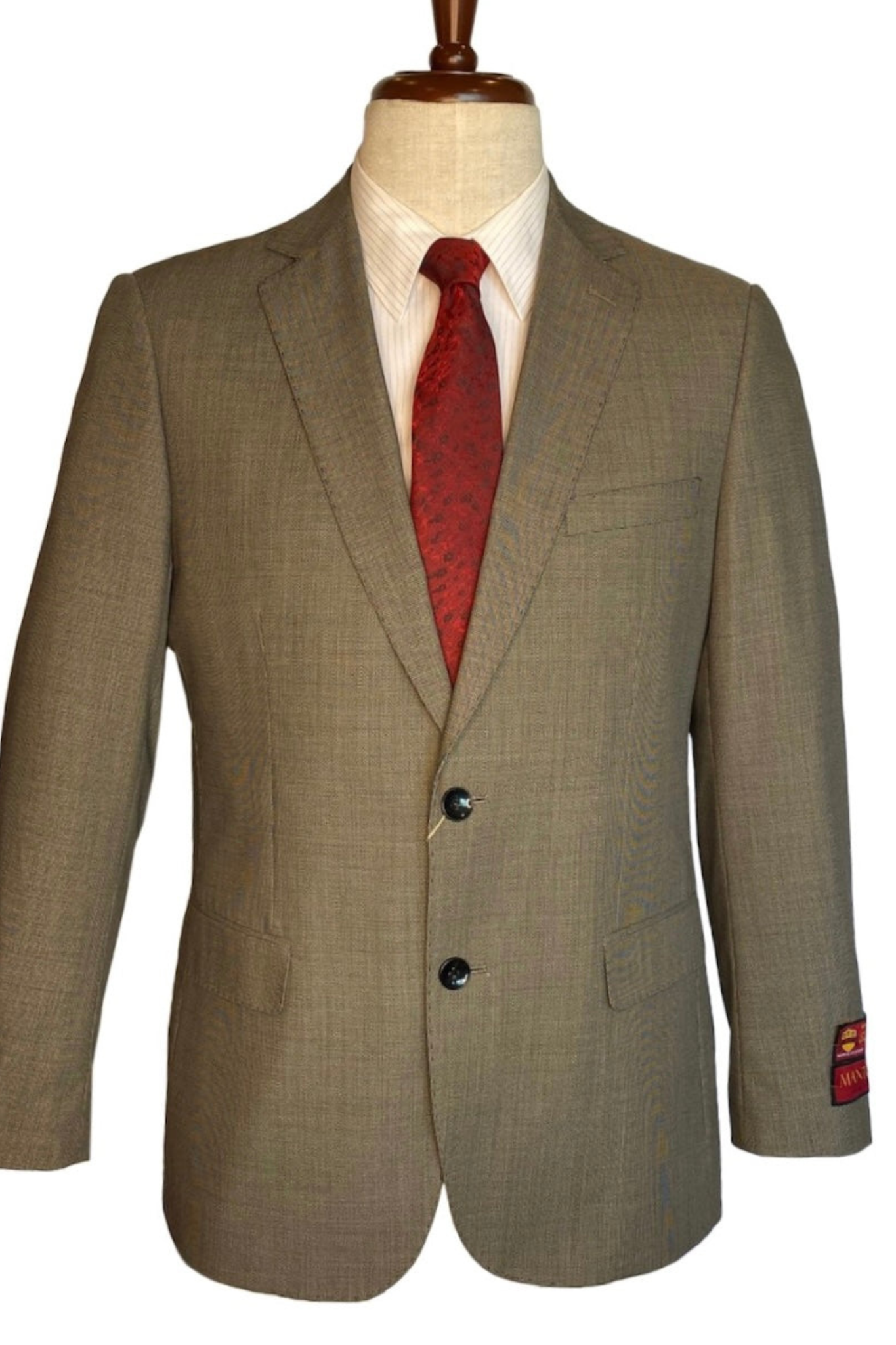 Superfine Wool - Classic Fit Blazer Textured Tan