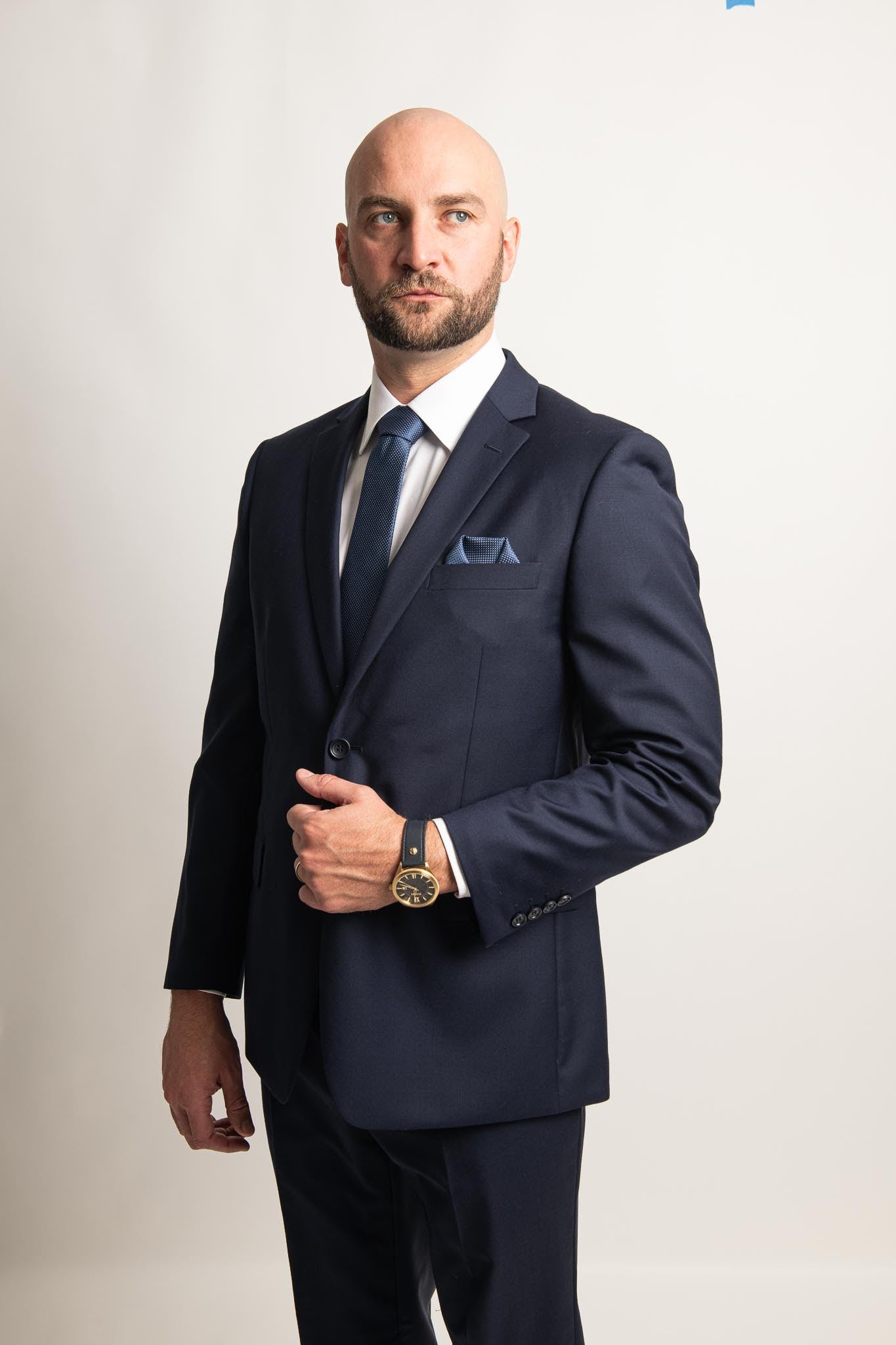 Superfine 100% Wool - Navy Blue Suit