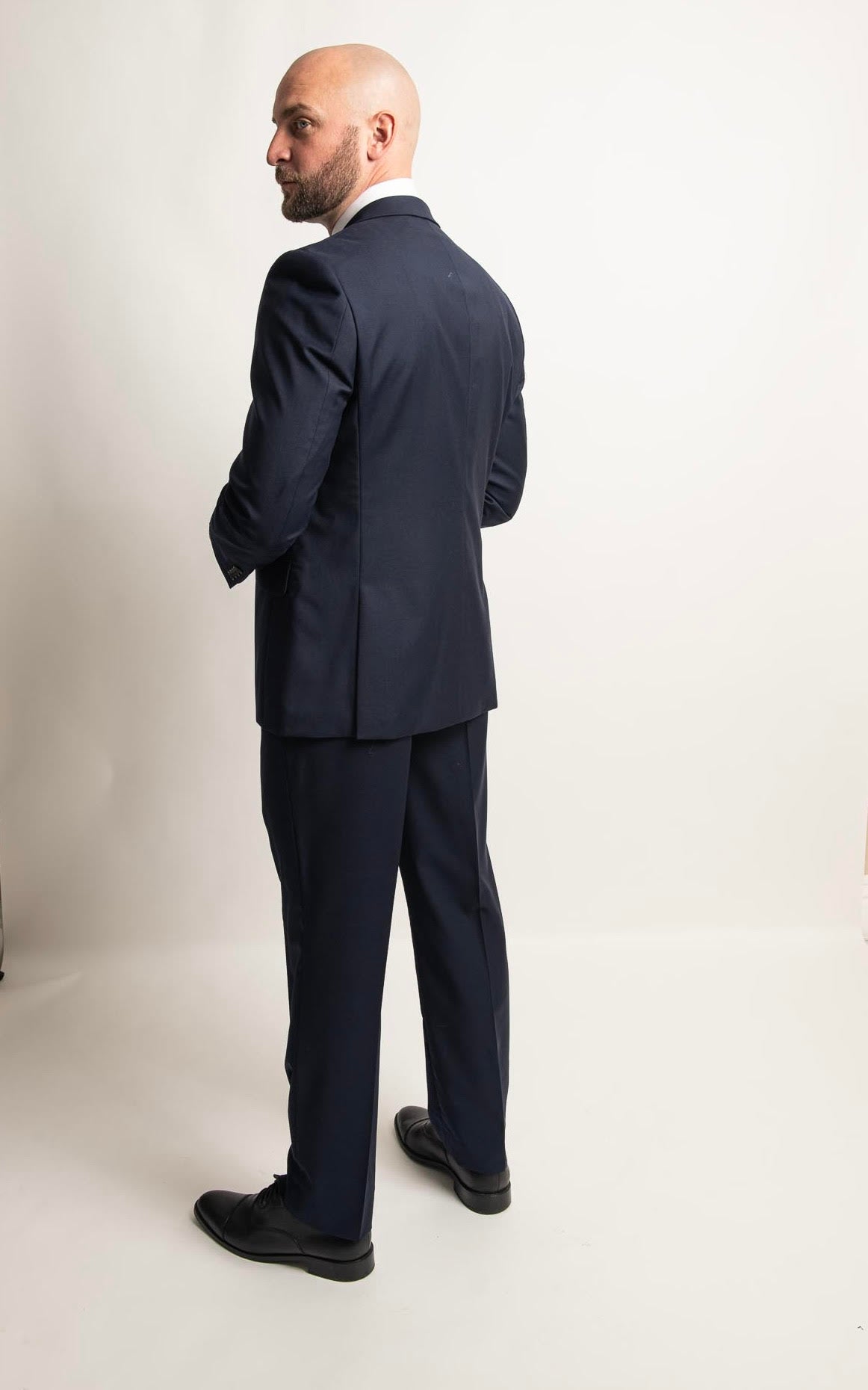 Superfine 100% Wool - Navy Blue Suit