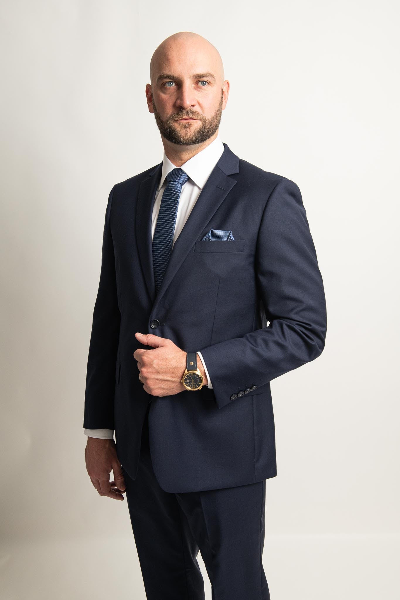Superfine 100% Wool - Navy Blue Suit
