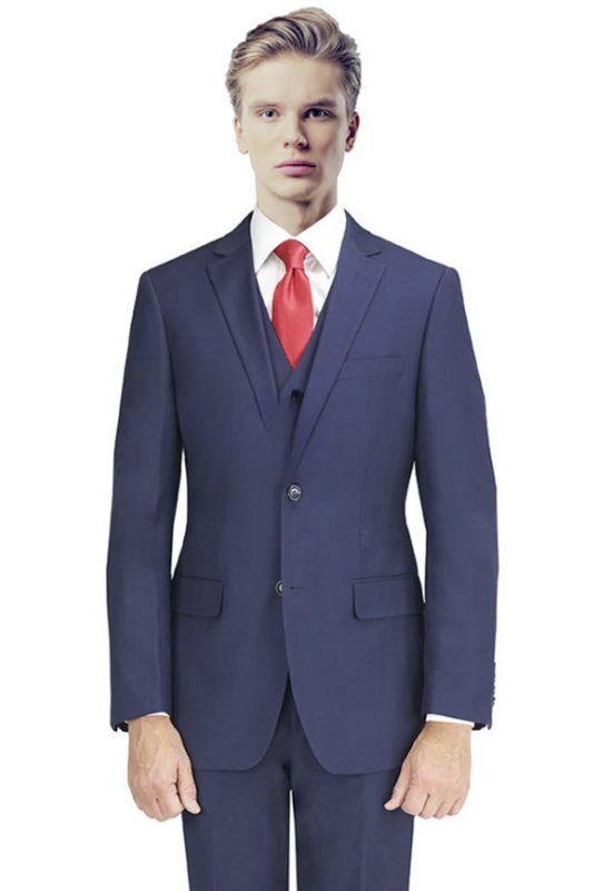 Superfine 100% Wool - Suit Blue Tic