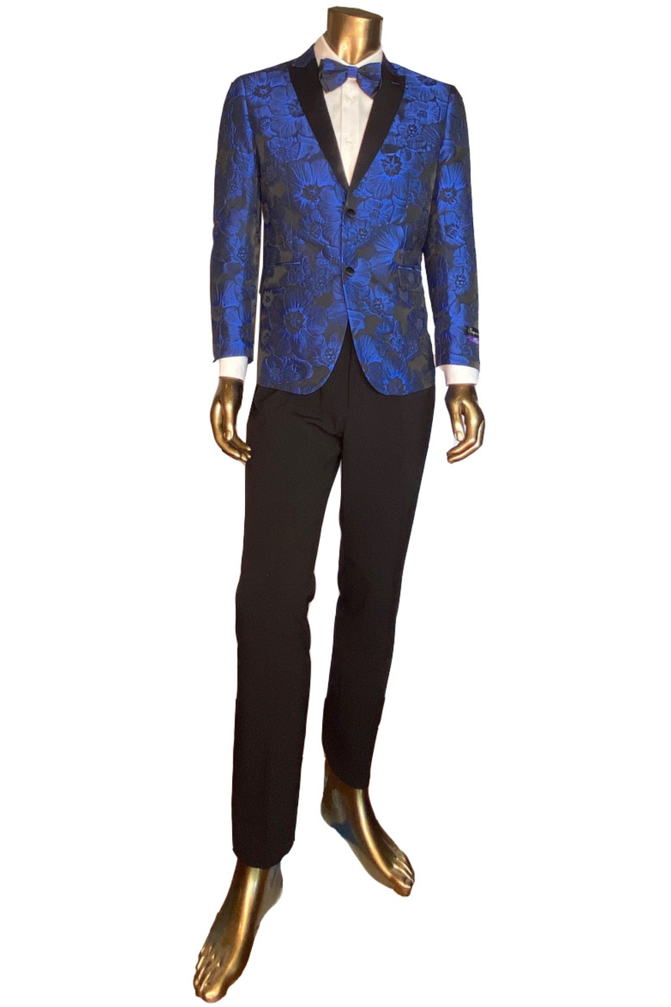 Tuxedo Collection - Tuxedo & Bowtie - Slim Fit Royal Blue