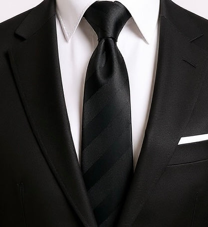 Elegant Tie - Black Stripe