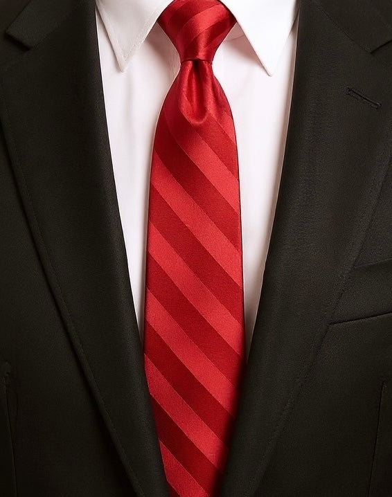 Elegant Tie - Red Hot Stripe