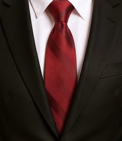 Elegant Tie - Burgundy Stripe