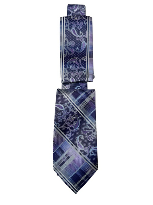 Silk Touch - Purple Paisley Stripe