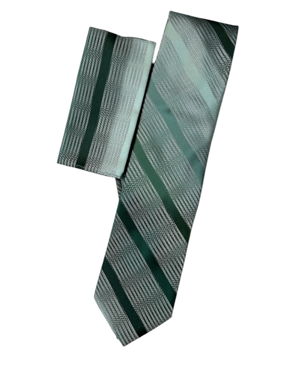 Silk Touch - Green Woven Stripe