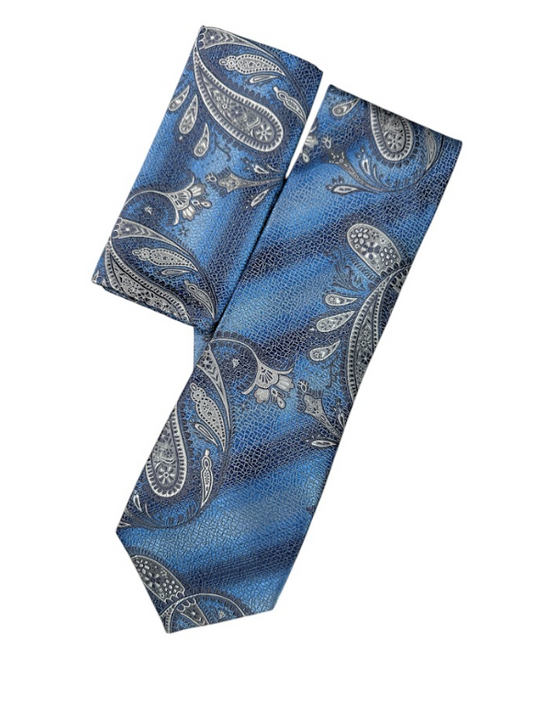 Silk Touch - Blue Floral Paisley