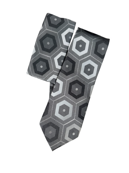 Silk Touch - Gray & White & Black Geo