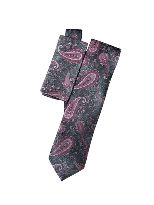 Silk Touch - Black & Pink Paisley