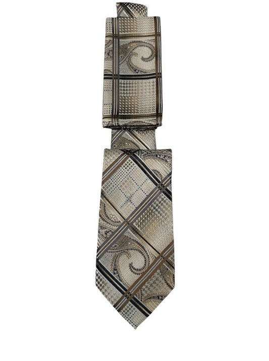 Silk Touch - Brown Check Diamond Paisley