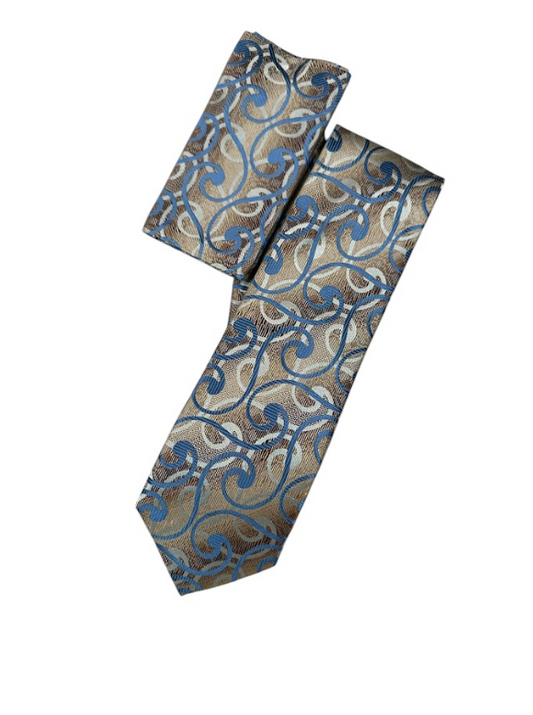 Silk Touch - Brown & Blue Swirl