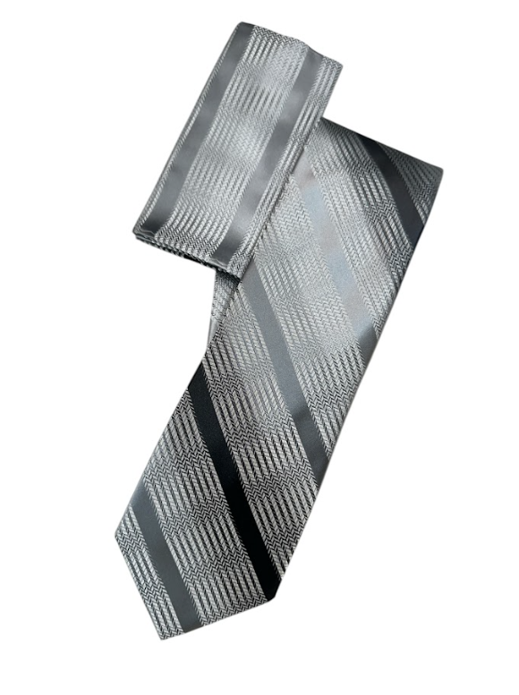 Silk Touch - Gray Woven Stripe