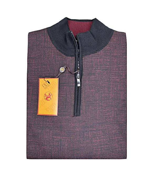 Enzo - Business Casual Top in Burgundy