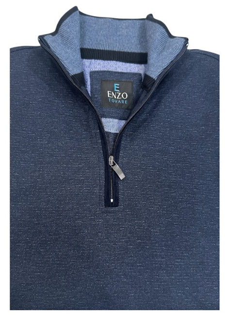 Enzo - Business Casual Top in Blue & Navy