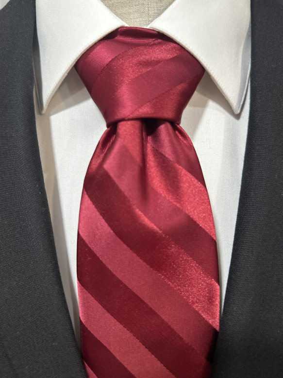 Elegant Tie - Burgundy Stripe