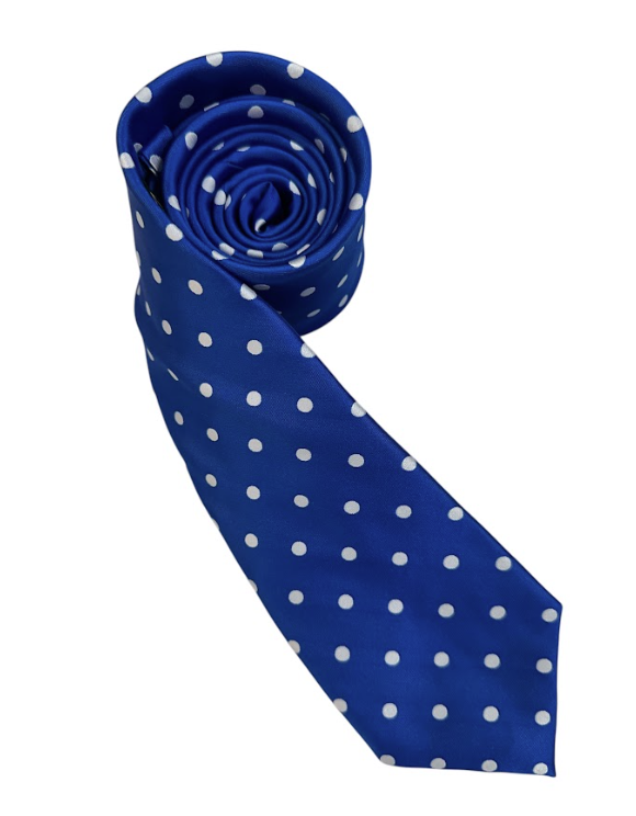 Elegant Tie - Blue Polka Dot
