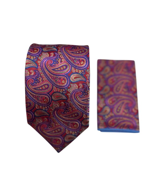 Designer Tie - Red Paisley
