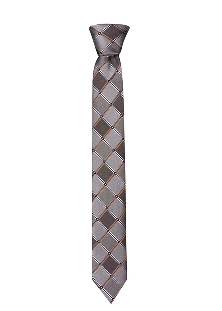 Silk Touch - Silver Diamond Skinny Tie